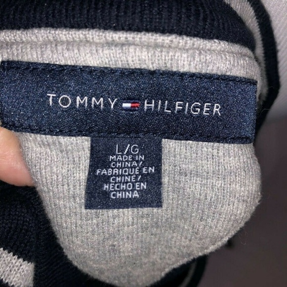 Tommy Hilfiger Women's L Large Knit Sweater Lightweight 100% Cotton Striped - Picture 7 of 7